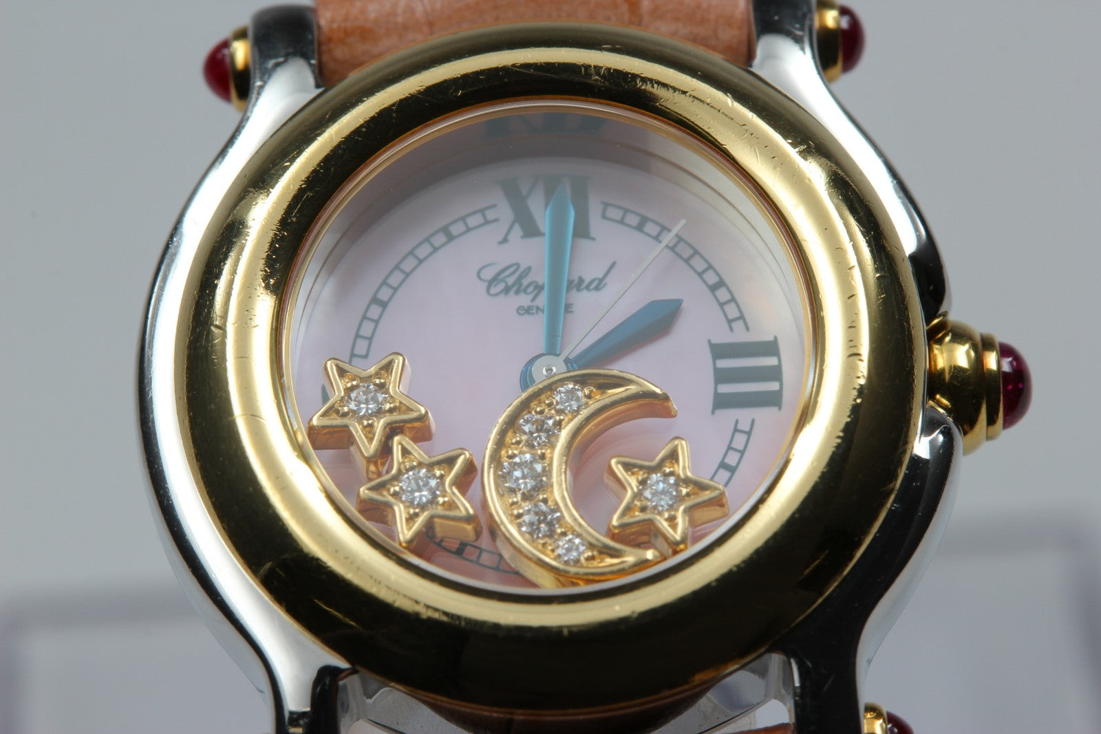 Chopard Happy Sport 27/8246-21 Moon Star Pink Dial Diamond Quartz Women’s Watch