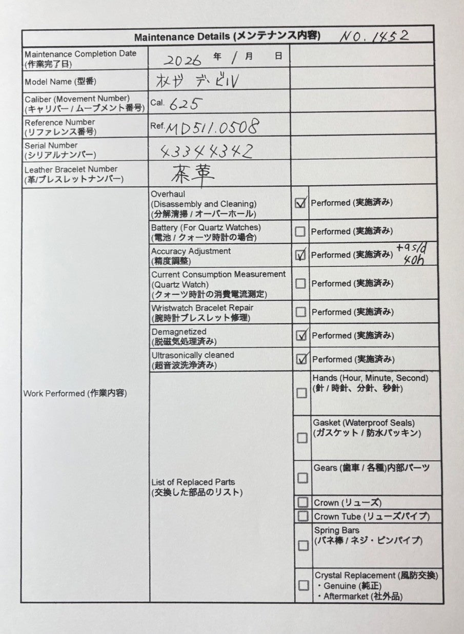 Overhauled[Exc+5] OMEGA De Ville Cal.625 511.0508 24mm Gold Manual Women's Watch