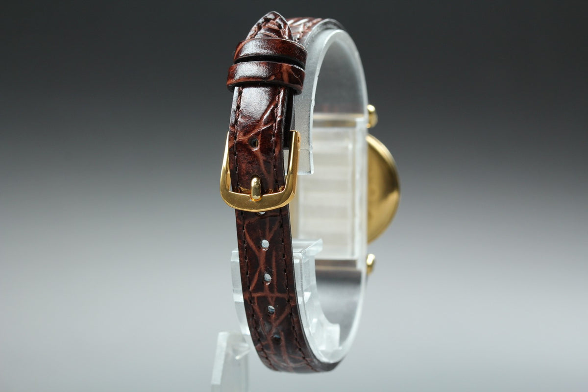 Cartier Must Colisee Vermeil 590002 Brown Gold Women's Quartz Watch Vintage