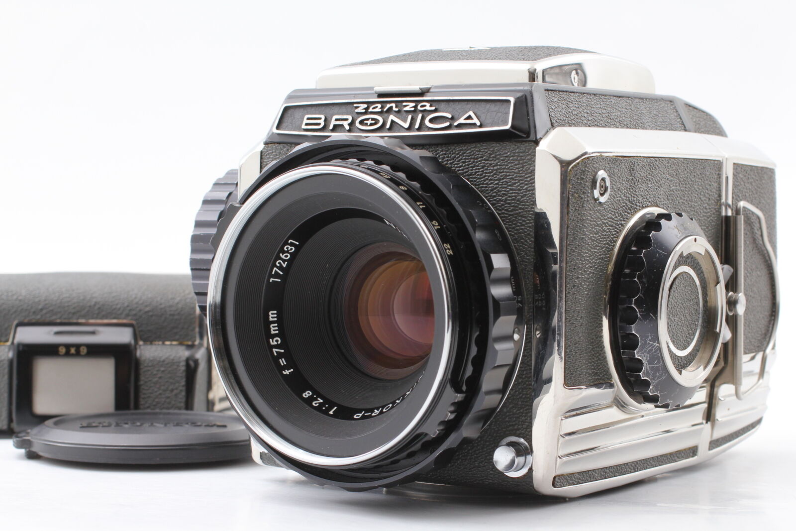 Video [ Exc+5 w/ Film back ] Zenza Bronica S2 Camera + 75mm f2.8 Lens From JAPAN