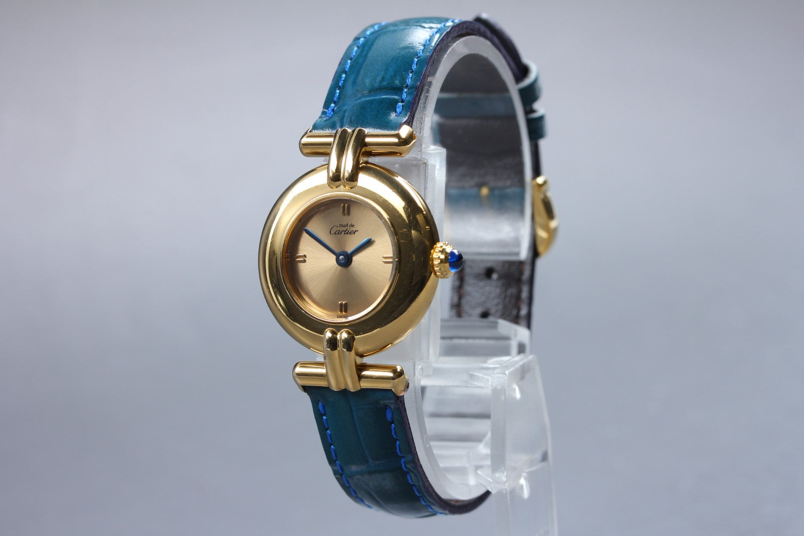 Overhauled [Exc+5] Cartier Must Colisee Vermeil 590002 Gold Women's Quartz Watch