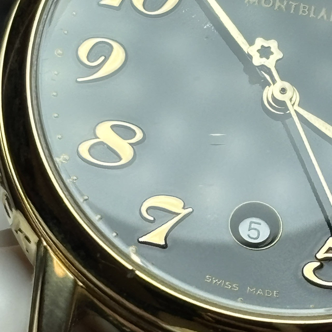 [Exc+5] Montblanc Meisterstuck 7005 Black Dial Gold Unisex Quartz Watch JP