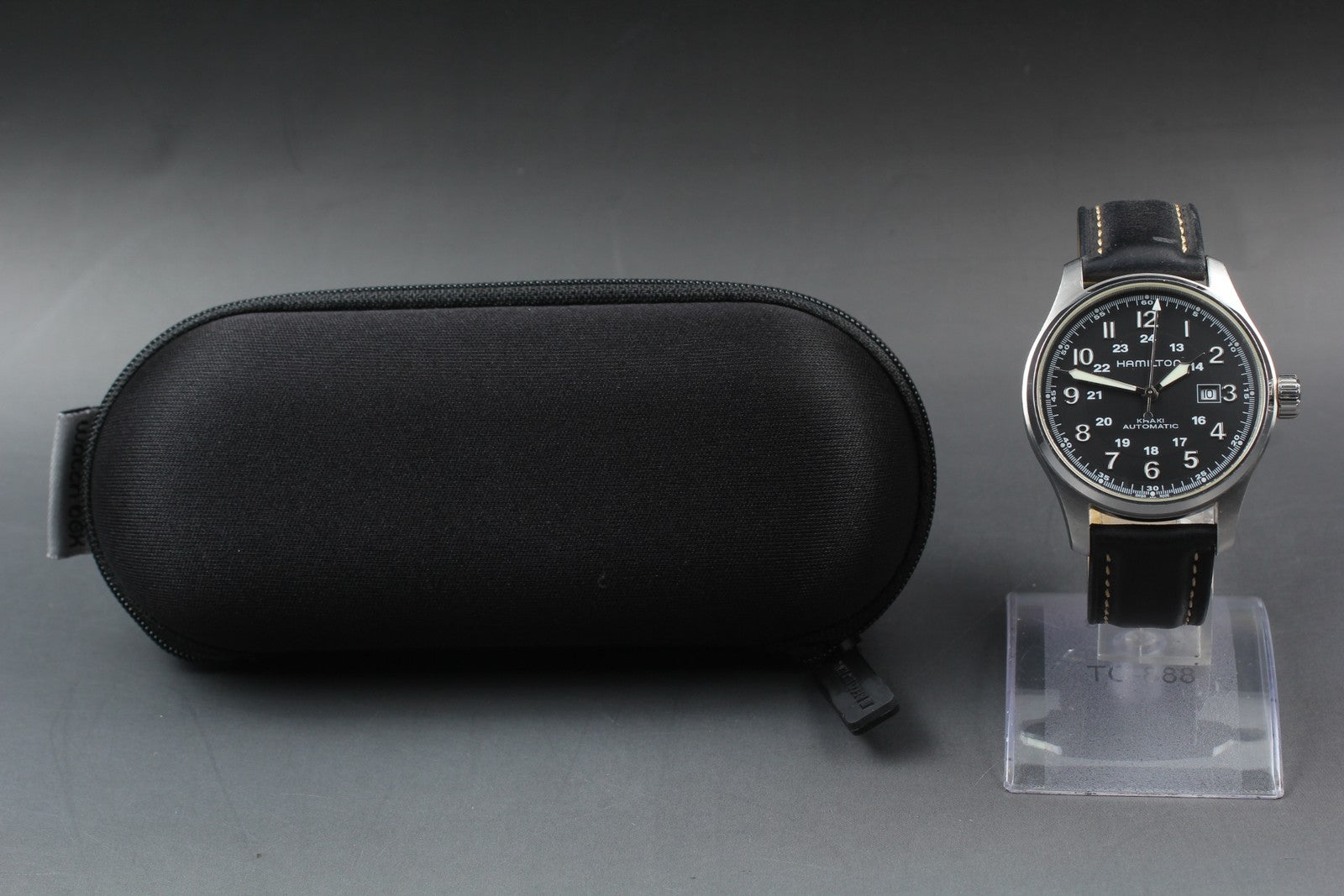 Exc+5* Hamilton KHAKI Field H706250 Black Dial Automatic Men's Watch 44mm JAPAN