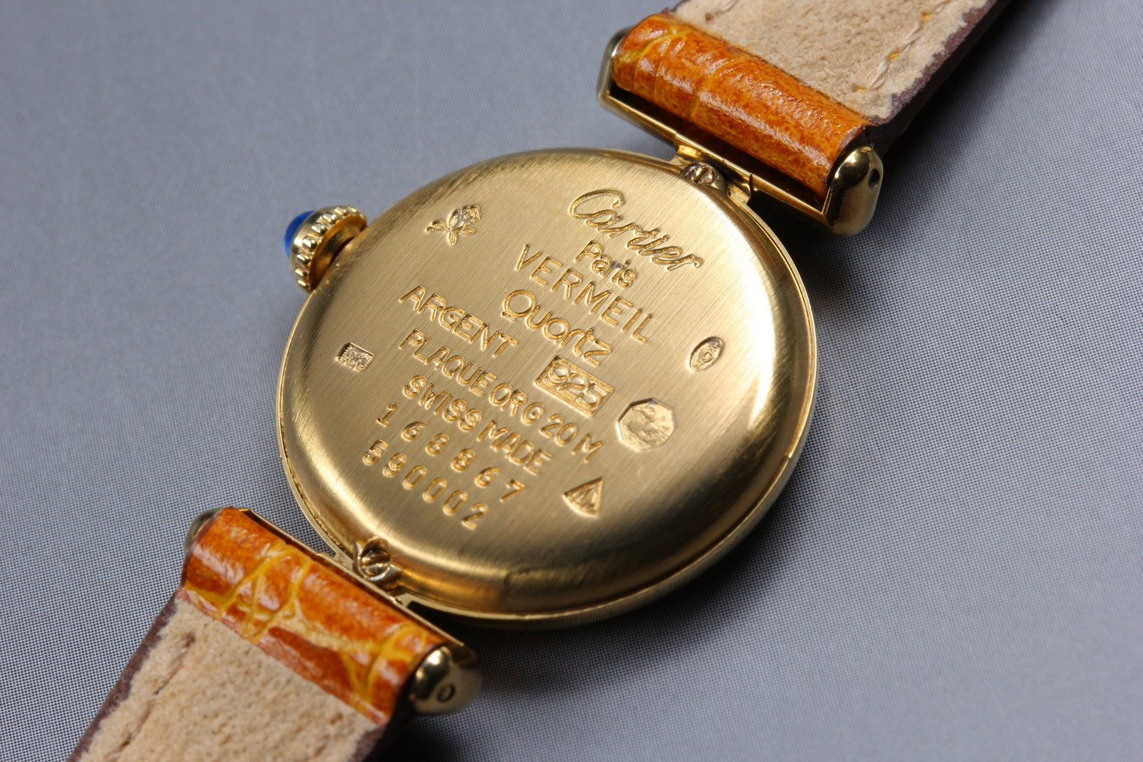 Vintage [Exc+5] Cartier Must Colisee Vermeil 590002 Gold Women's Quartz Watch