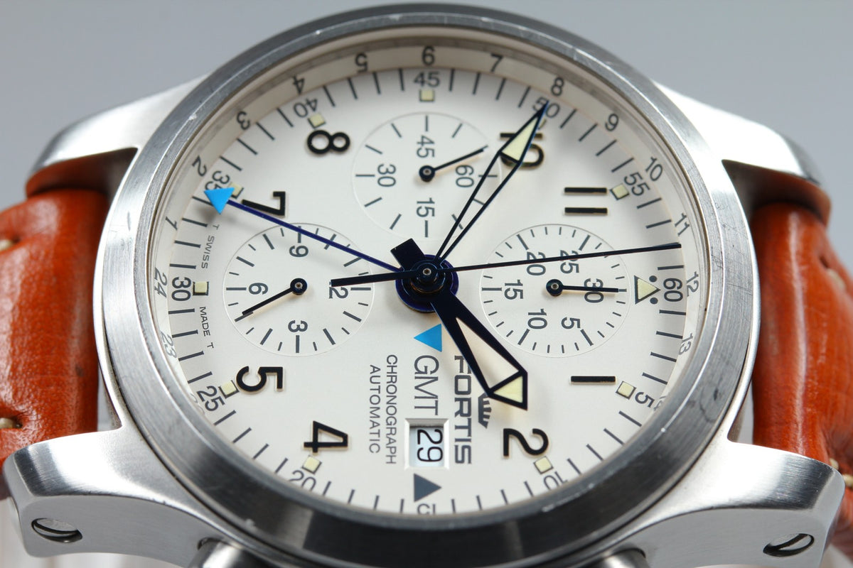 FORTIS B-42 Flieger GMT 637.10.172 Chronograph Automatic Men's Watch 42mm JAPAN