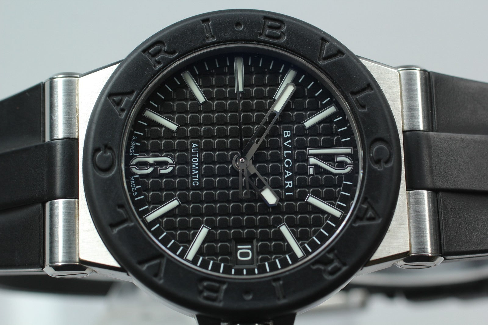 BVLGARI Diagono DG35SV Black Dial Automatic Men's Watch 36mm JAPAN