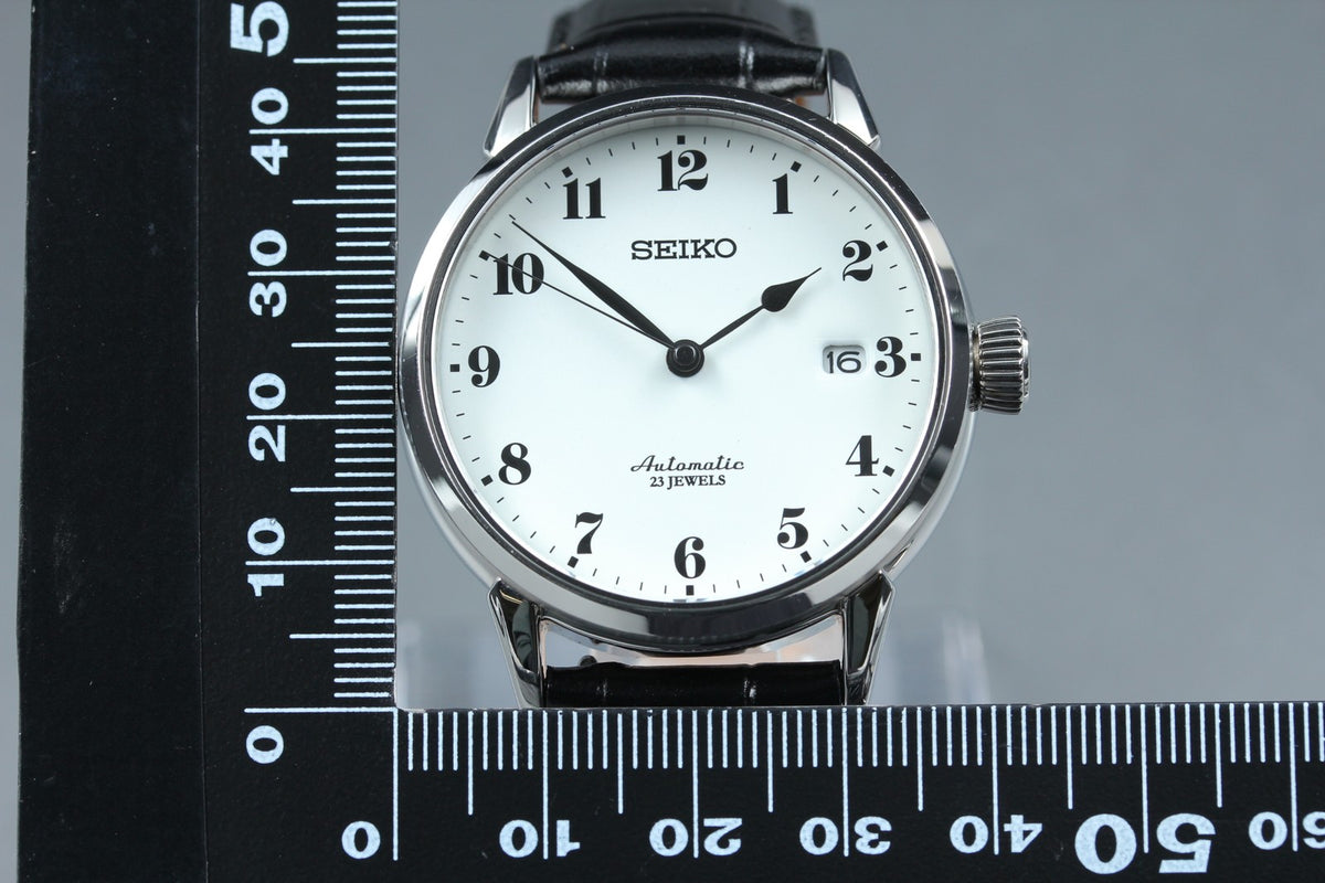 SEIKO Presage 6R15-02Z0 SARX027 AT Enamel Dial White Black 38mm Mens Watch JAPAN