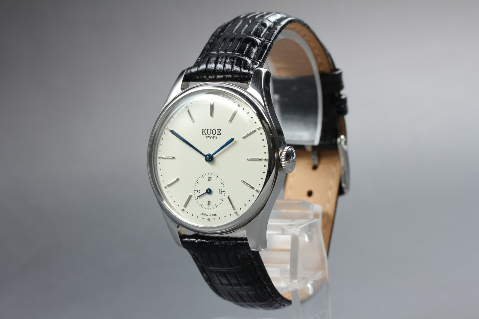 KUOE KYOTO OLD SMITH 90-001 34mm Cream Black Quartz Men's Watch JAPAN [w/Box]