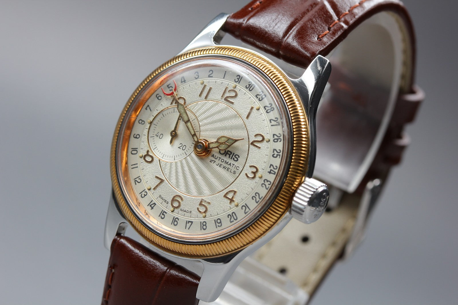 Vintage ORIS Big Crown Pointer Date 7462 Automatic Women's Watch 33mm JAPAN