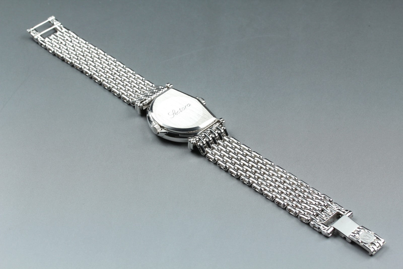 Vintage Jean d'eve Sectora 28mm White Dial Silver Bracelet Unisex Quartz Watch