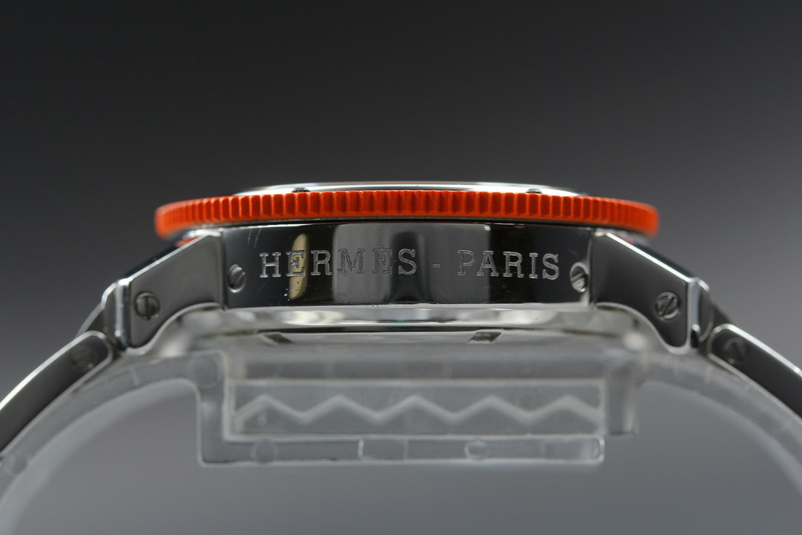 Hermes Clipper Diver Chronograph CL2.316 Orange 32mm Woman's Quartz Watch [Box]