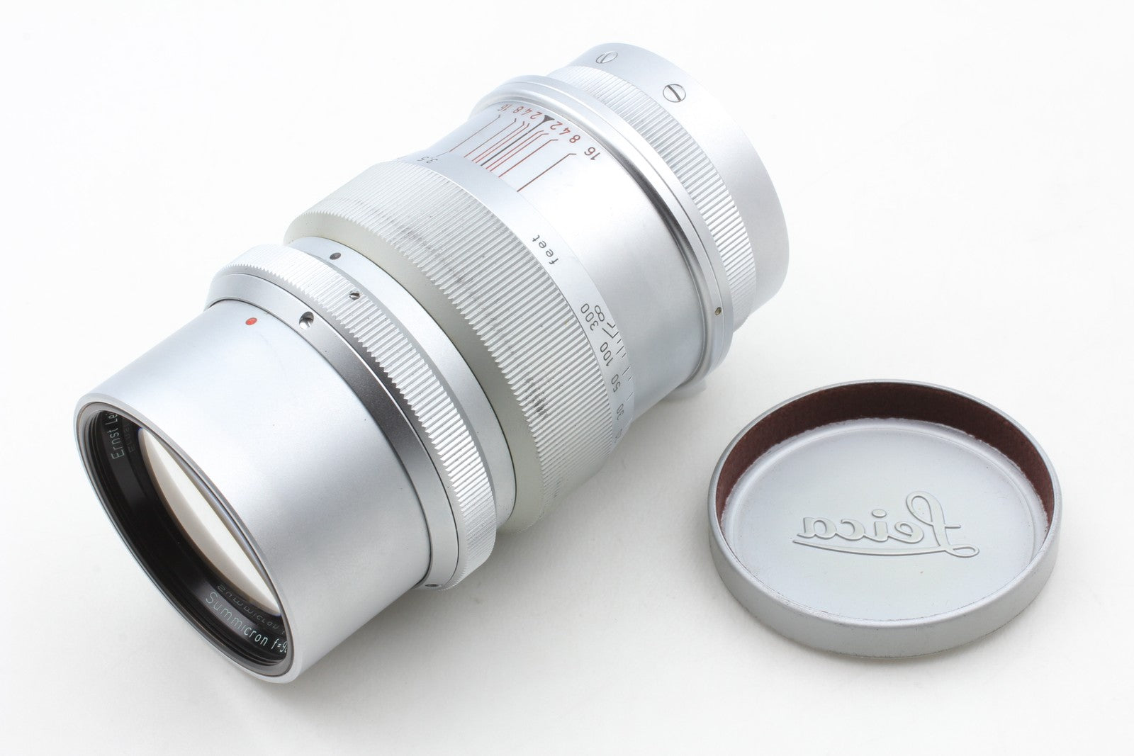 Cla'd [MINT w/ Hood] Leica Summicron 9cm 90mm f2 1st Canada Lens From JAPAN