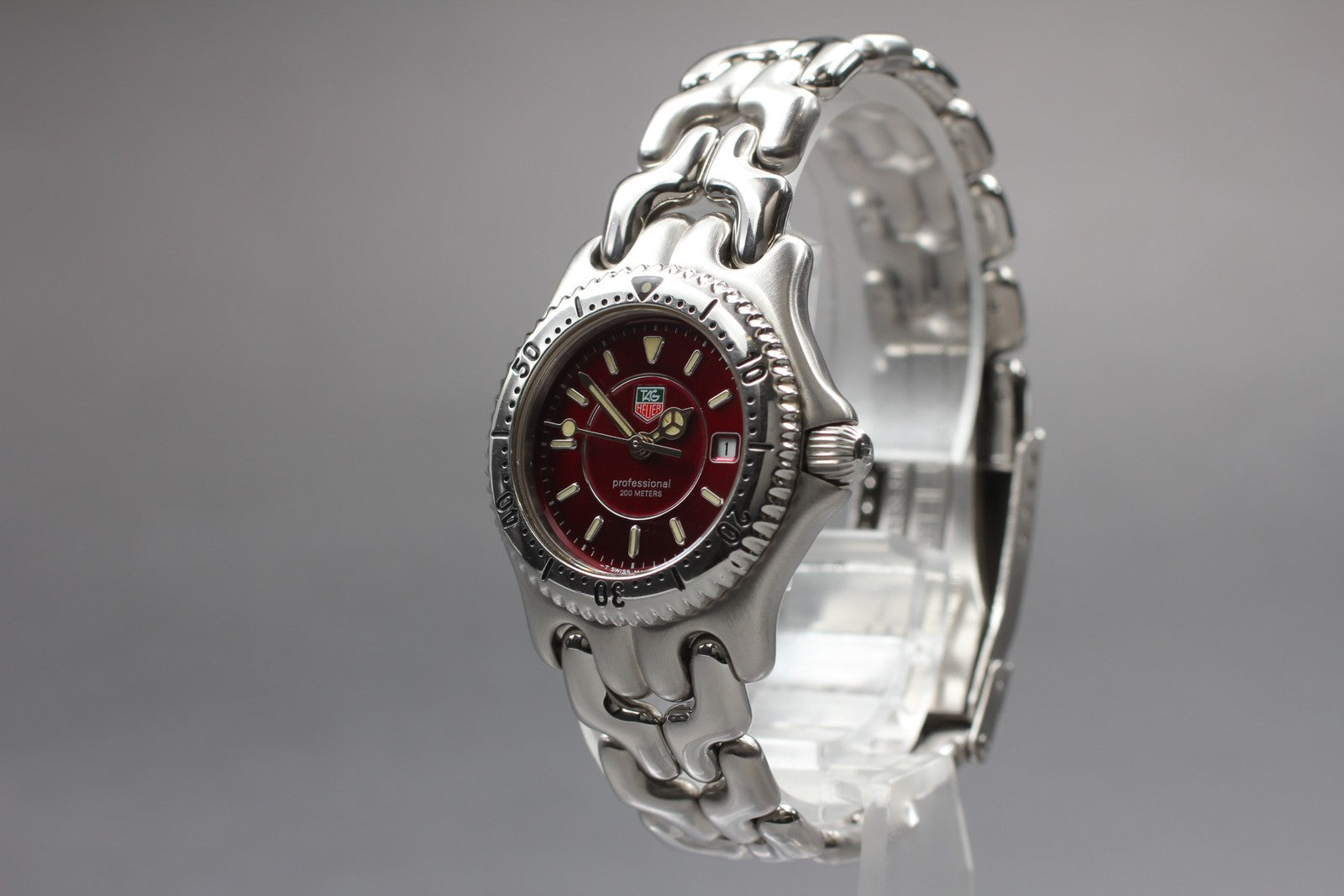 RARE[Exc+5] TAG Heuer SEL Professional WG131F Purple Women's Quartz Watch 28mm