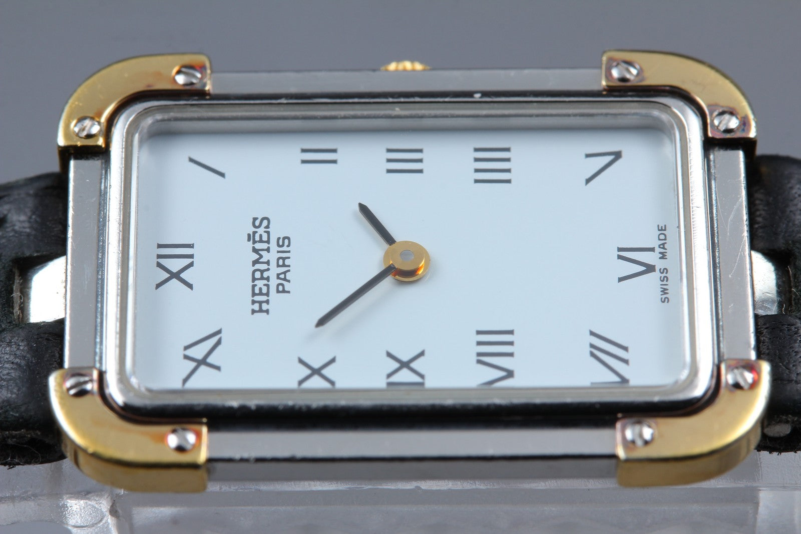 New Batt[Exc+5] HERMES Croisiere CR1.240 White Dial Quartz Women's 18mm JAPAN
