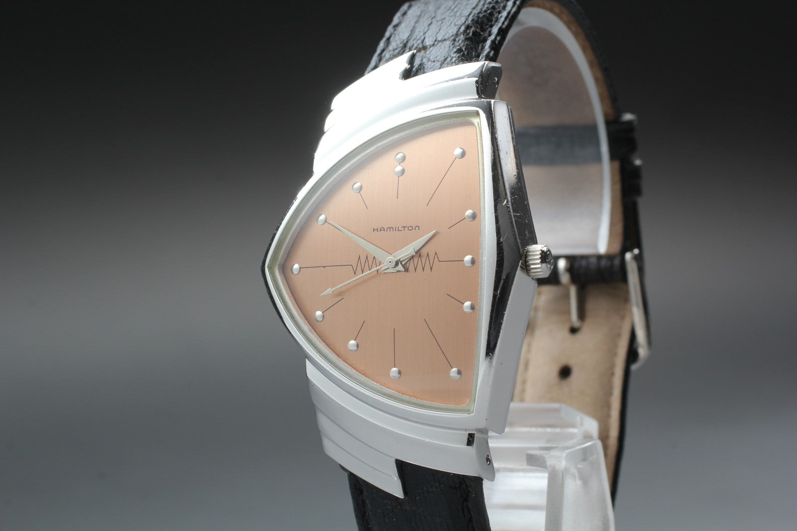 New Batt* Hamilton Ventura 6251 Registered Edition Pink Dial Quartz 32mm Exc+5