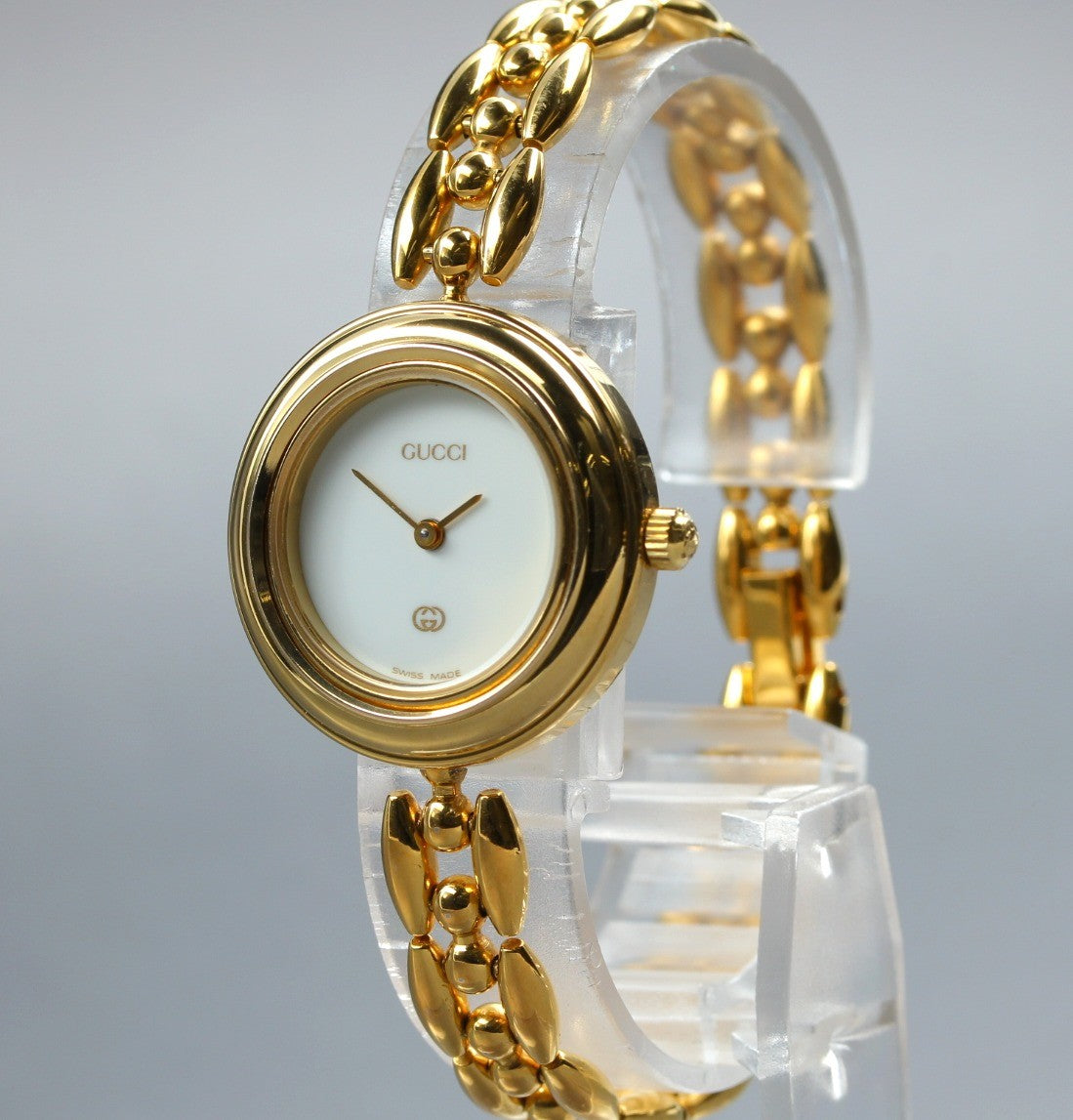 [Overhauled] Gucci Change Bezel 11/12 Gold Bezel 26mm Women's Qz Watch Vintage