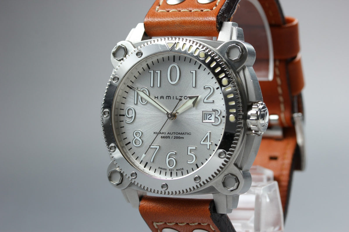 Hamilton Khaki Below Zero H785550 44mm Silver Brown Automatic Men's Watch