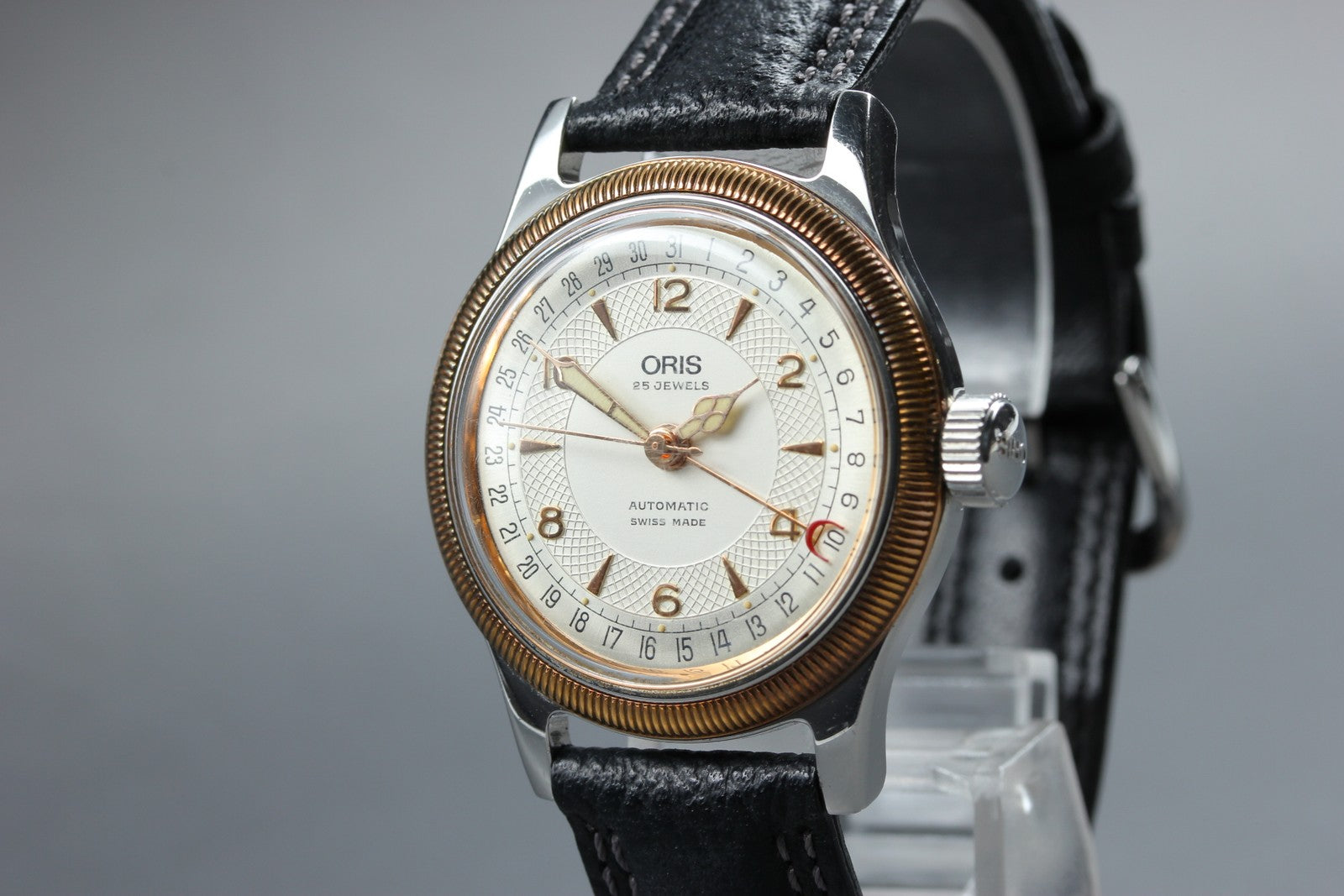 Vintage ORIS Big Crown Automatic Silver Dial Date Men's Watch 35mm JAPAN