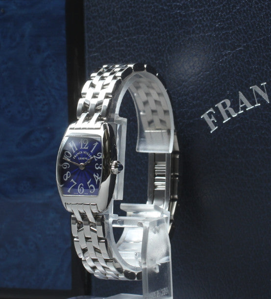 [Near Mint Box] Franck Muller Tonneau Curvex 2251QZ Blue Women's Quartz Watch