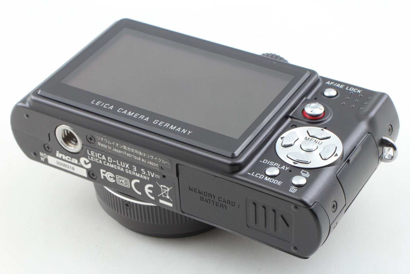 [Top MINT in Box] Leica D-LUX 3 10.0 MP Black Digital Compact Camera From JAPAN