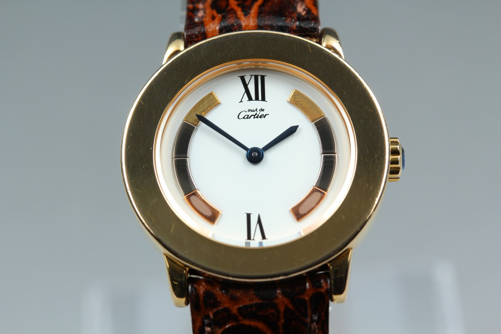 Vintage Cartier Must Ronde de Cartier 1801 Brown 27mm Women's Quartz Watch [Box]