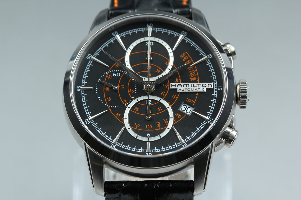 Hamilton Railroad Chronograph H406560 Automatic Black Men's Watch 43mm JAPAN box