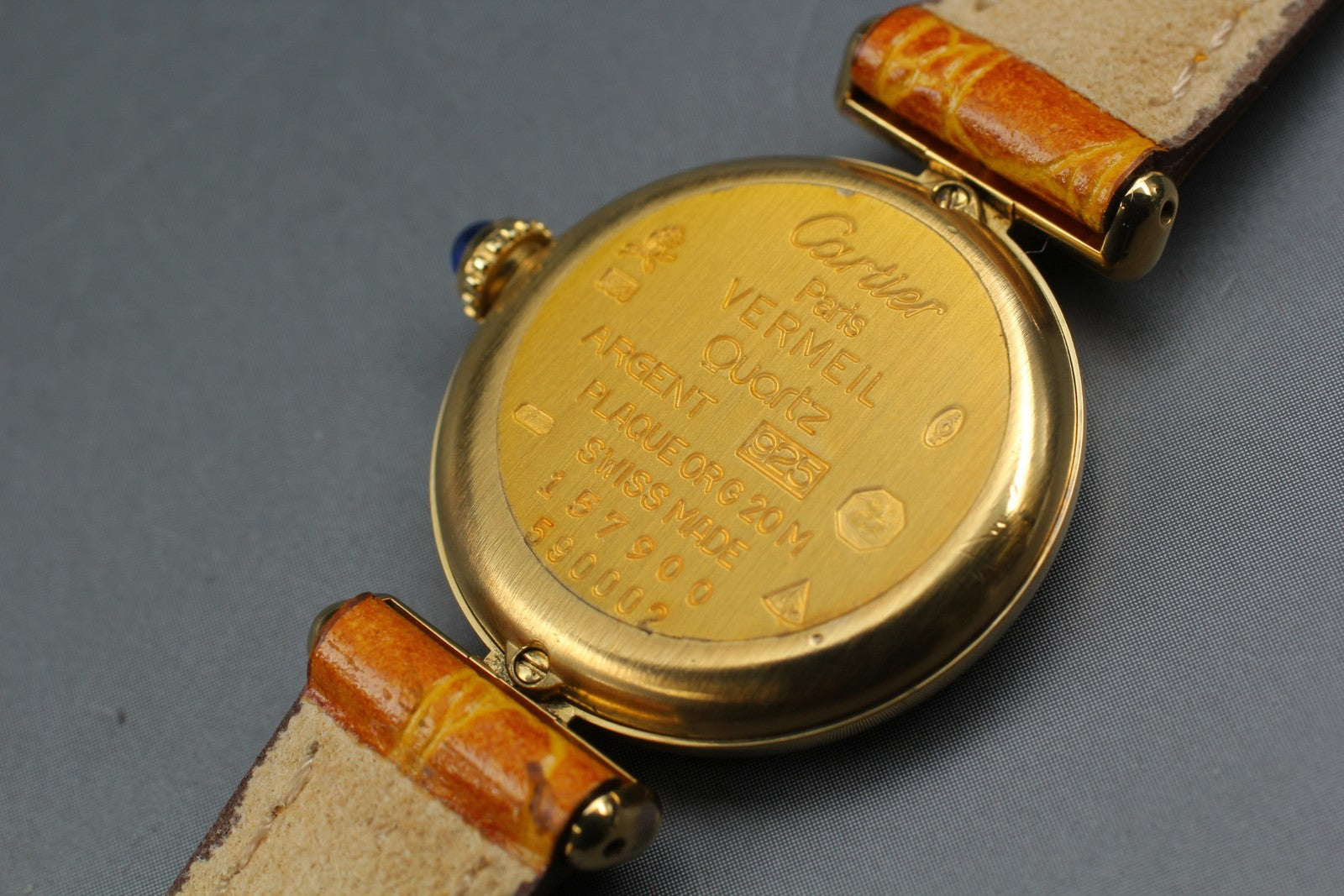 Vintage [Exc+5] Cartier Must Colisee Vermeil 590002 Gold Women's Quartz Watch