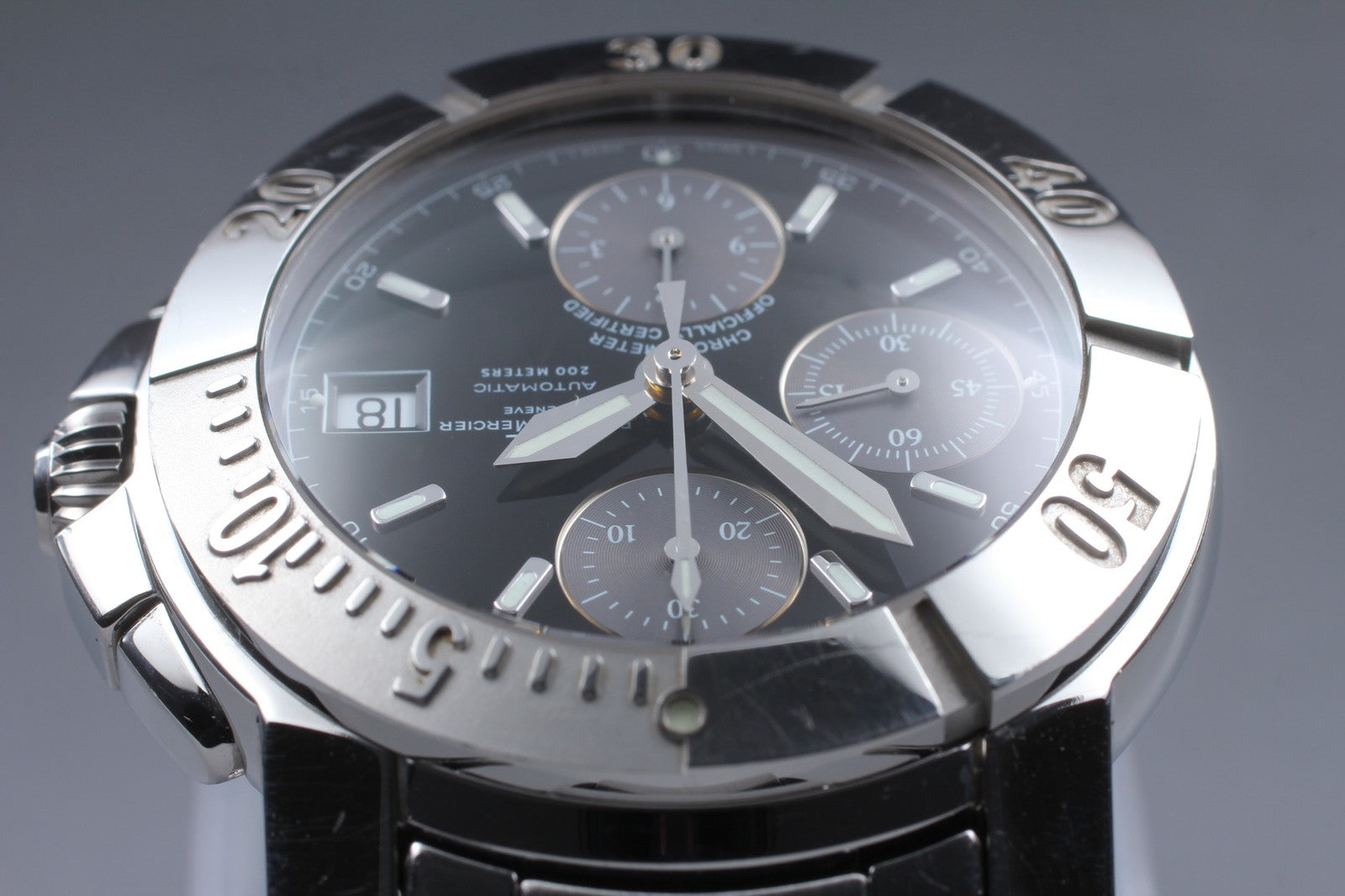 [Exc+5]Box BAUME＆MERCIER Capeland 65352 Black Automatic Men's Watch 40mm JAPAN
