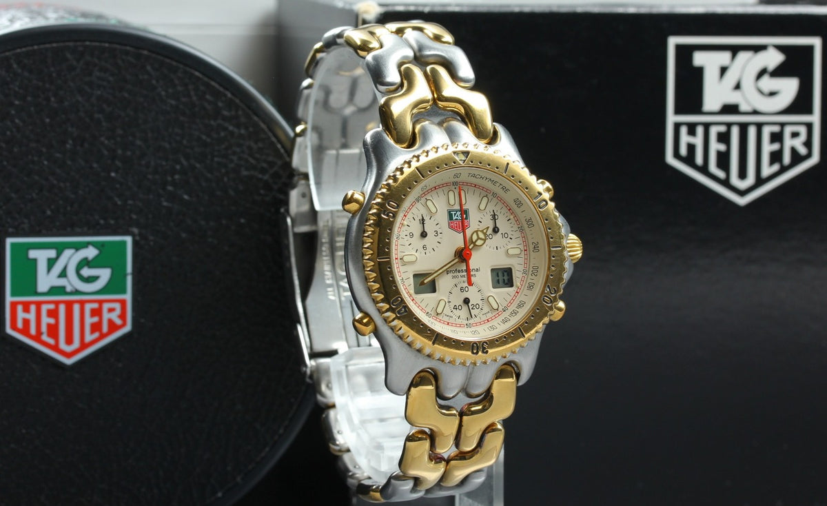 [READ!] TAG HEUER SENNA SEL S/el CG1123-0 Chronograph Men's Quartz Watch Box