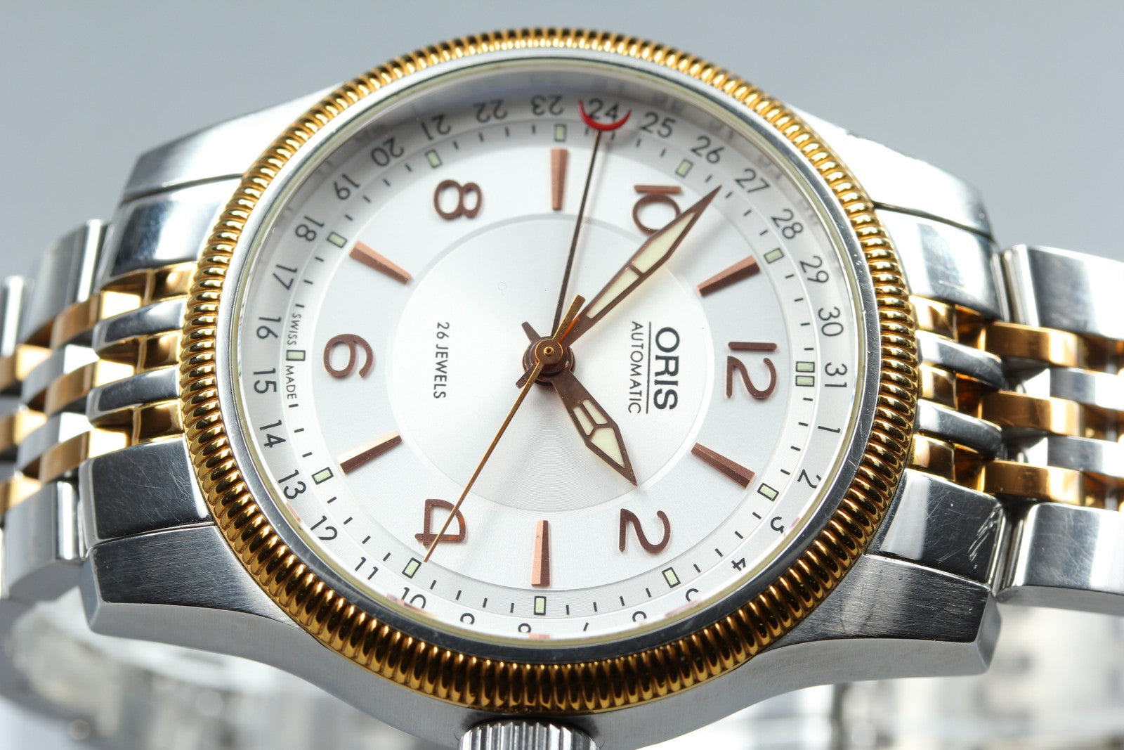 ORIS Big Crown Pointer Date 7628-43 Automatic Silver Men's Watch 39mm JAPAN Box