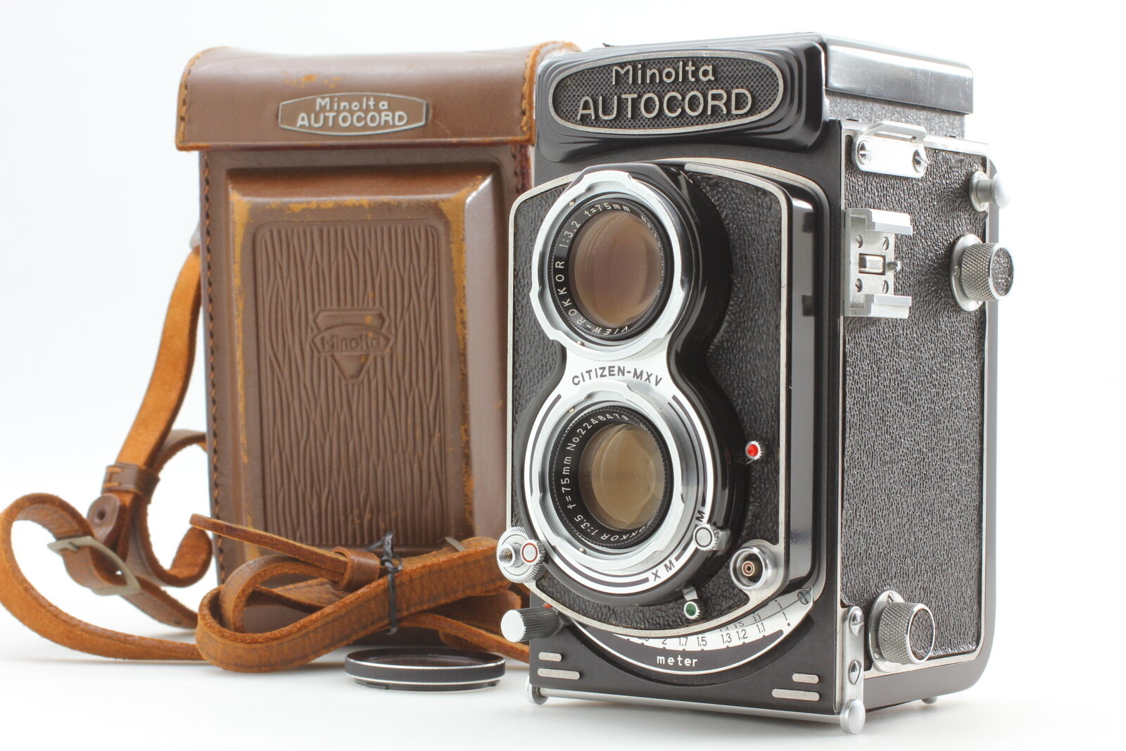 [Near MINT w/Case] Minolta Autocord TLR Film Camera 75mm f3.5 Rokkor 6x6 JAPAN