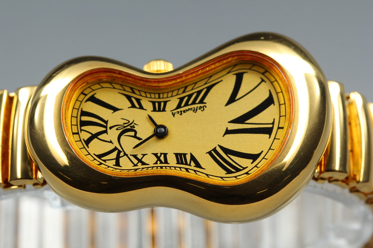 [Overhauled] Salvador Dali Softwatch 022146 Gold Dial 26mm Unisex Quartz Watch