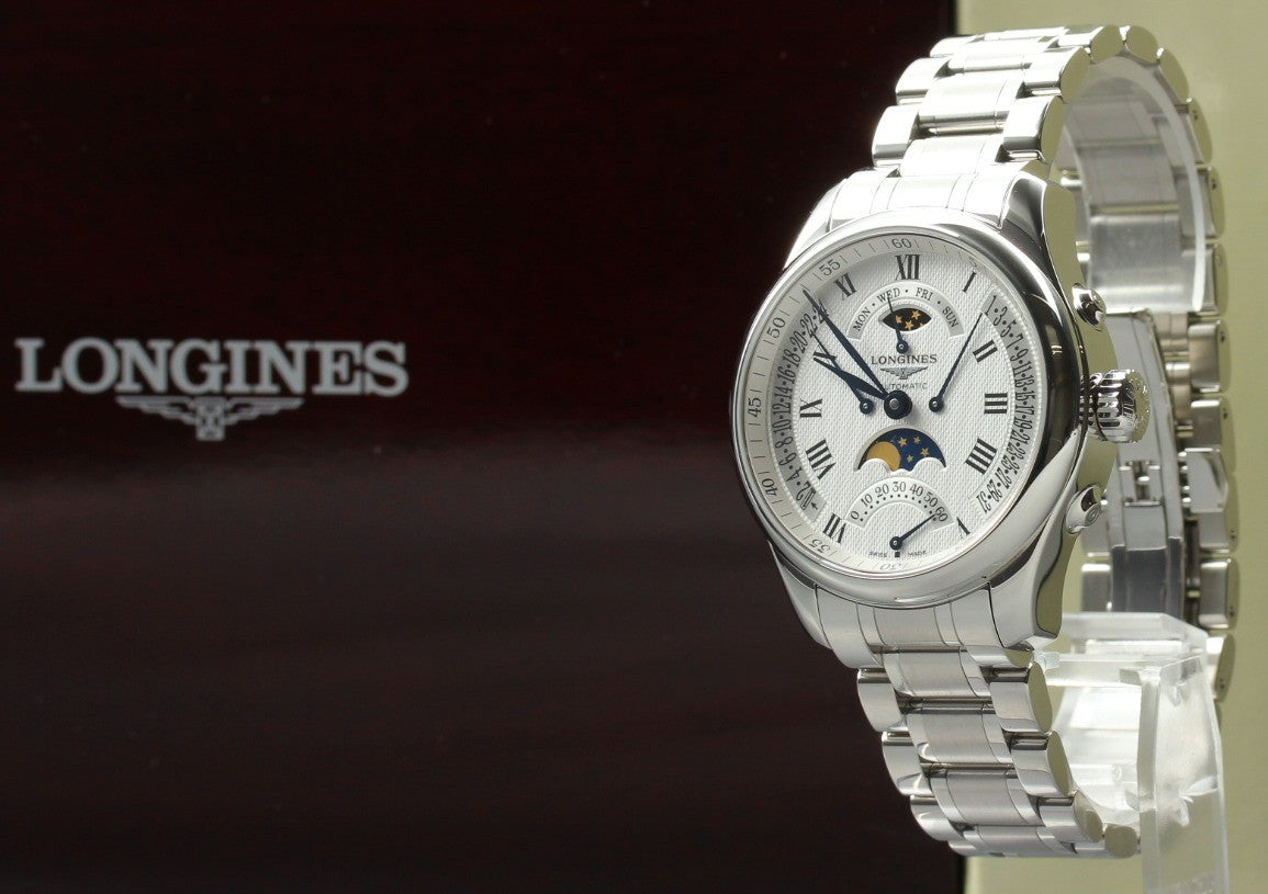 Polished Longines Master Collection Retrograde Moonphase L2.738.4 AT Men's Watch