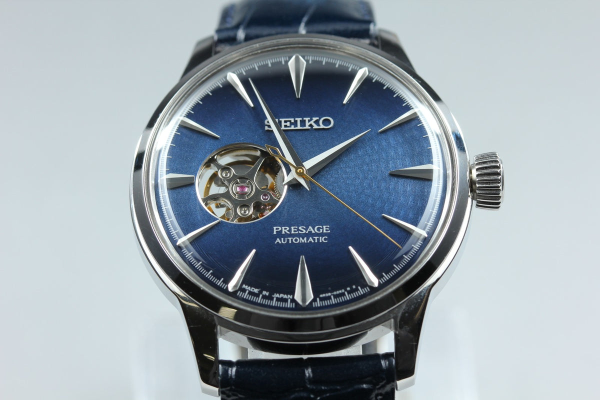 SEIKO Presage 4R38-01N0 SARY155 Automatic Blue Open heart Men's Watch 40mm JP