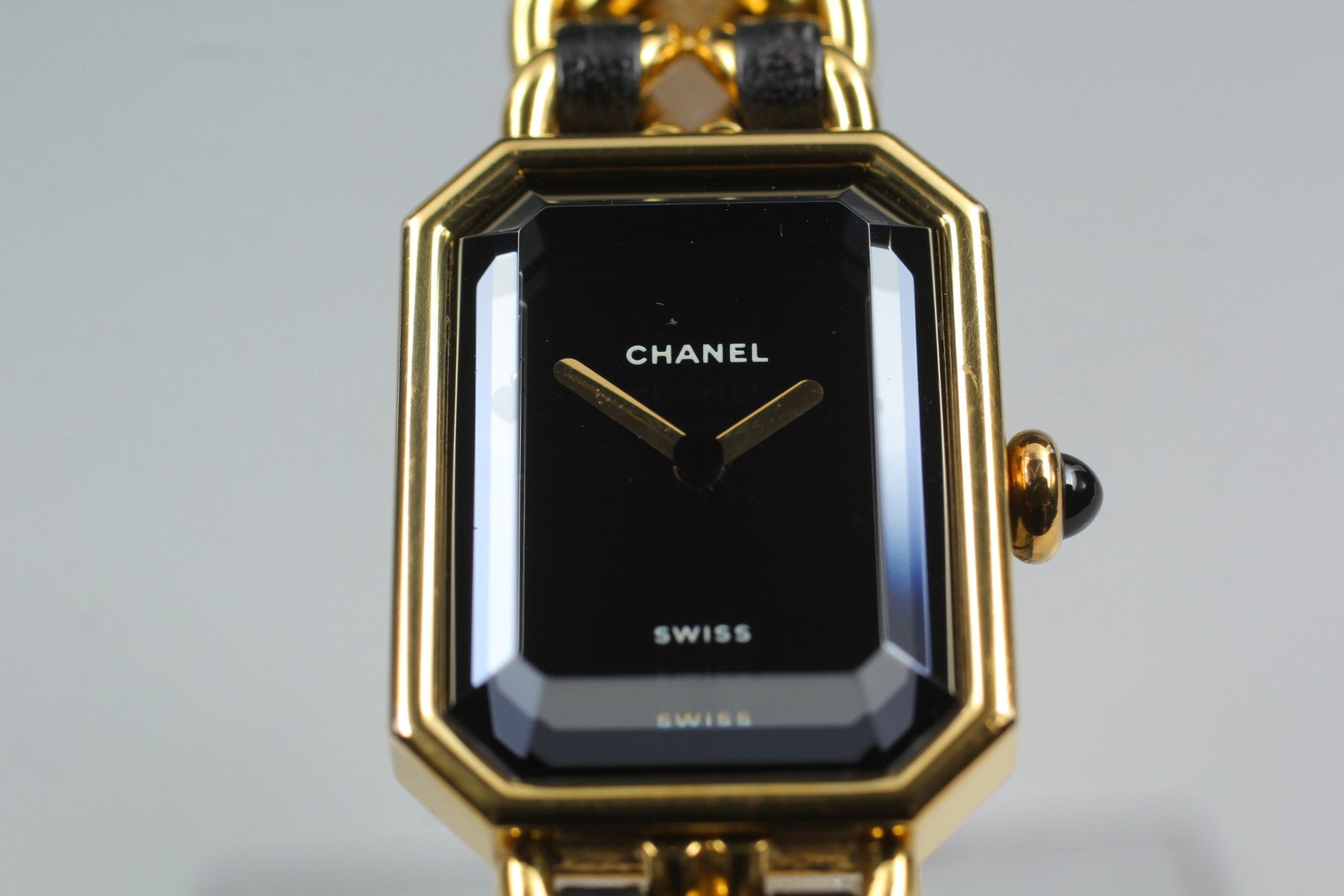 [Exc+5 Box] CHANEL Premiere L Size Black Dial 20mm Gold Quartz Women’s Watch