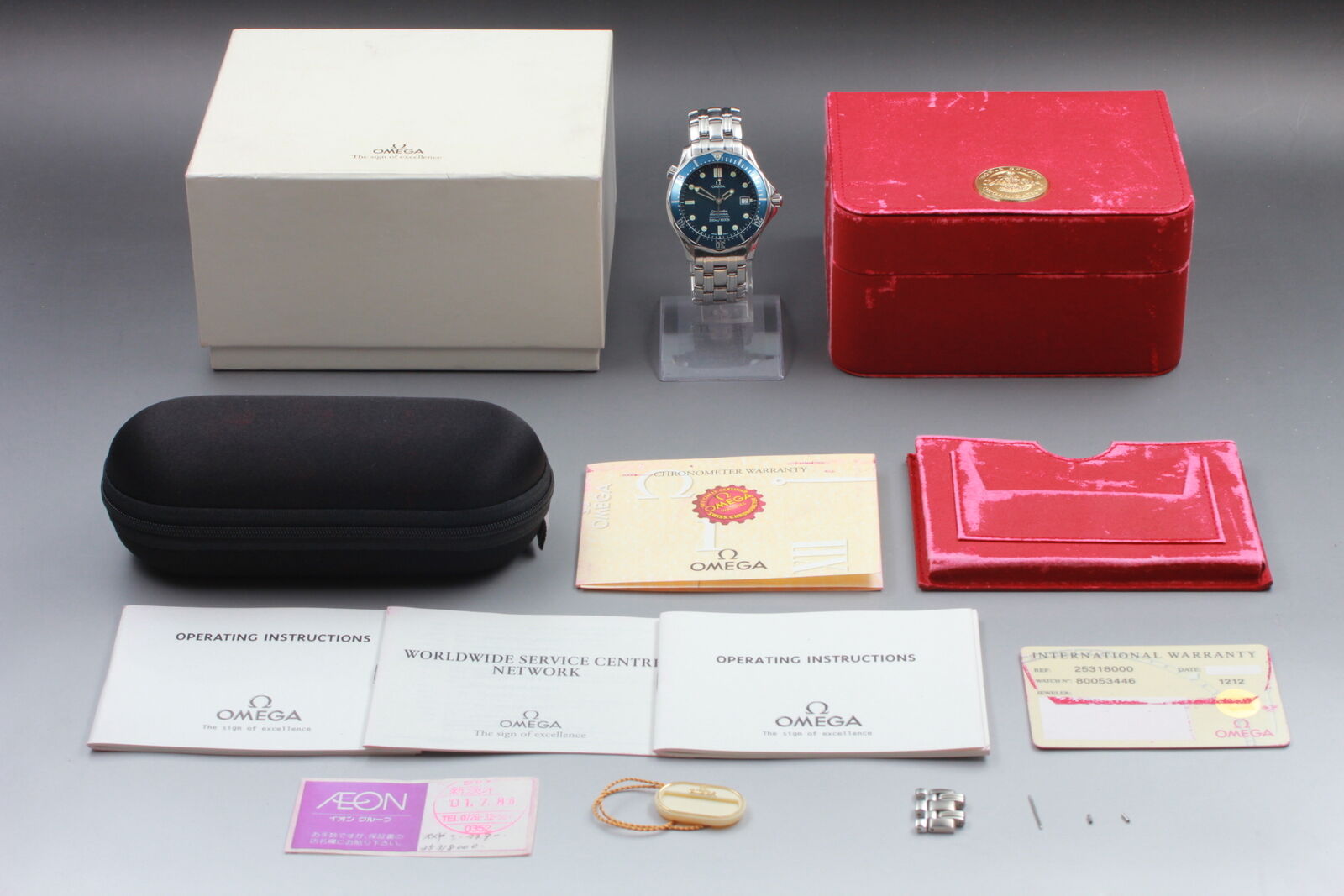 Overhauled [Exc+5 Box] Omega Seamaster 2531.80 Automatic Blue Dial Mens Watch JP
