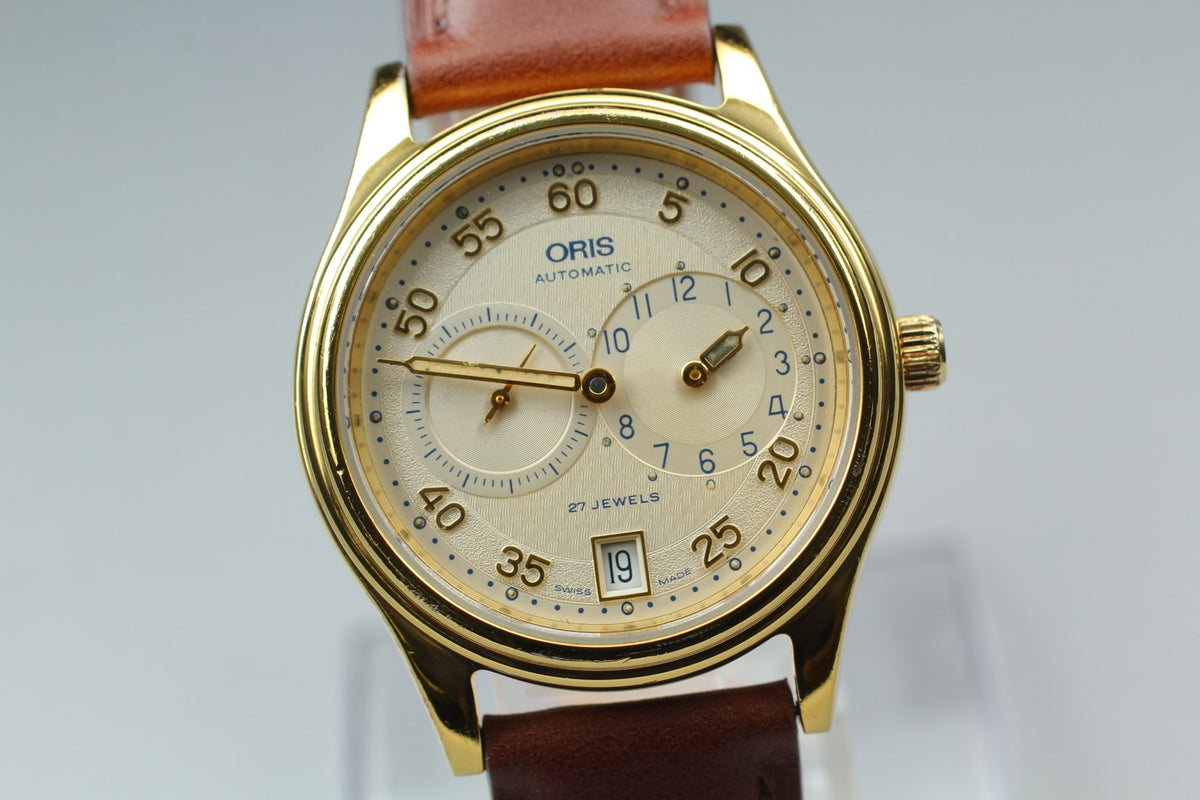 [Exc+4 Box] ORIS Classic Regulator 7473 Gold 35mm Automatic Men's Watch JAPAN