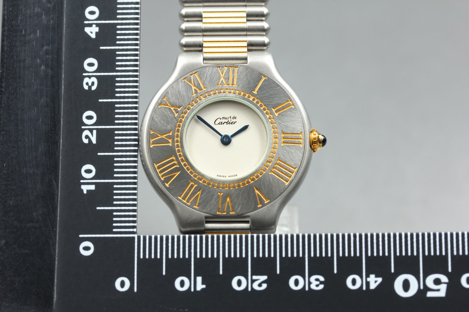 Vintage Cartier Must de Cartier 21 31mm Silver Unisex Quartz Watch [Pouch]