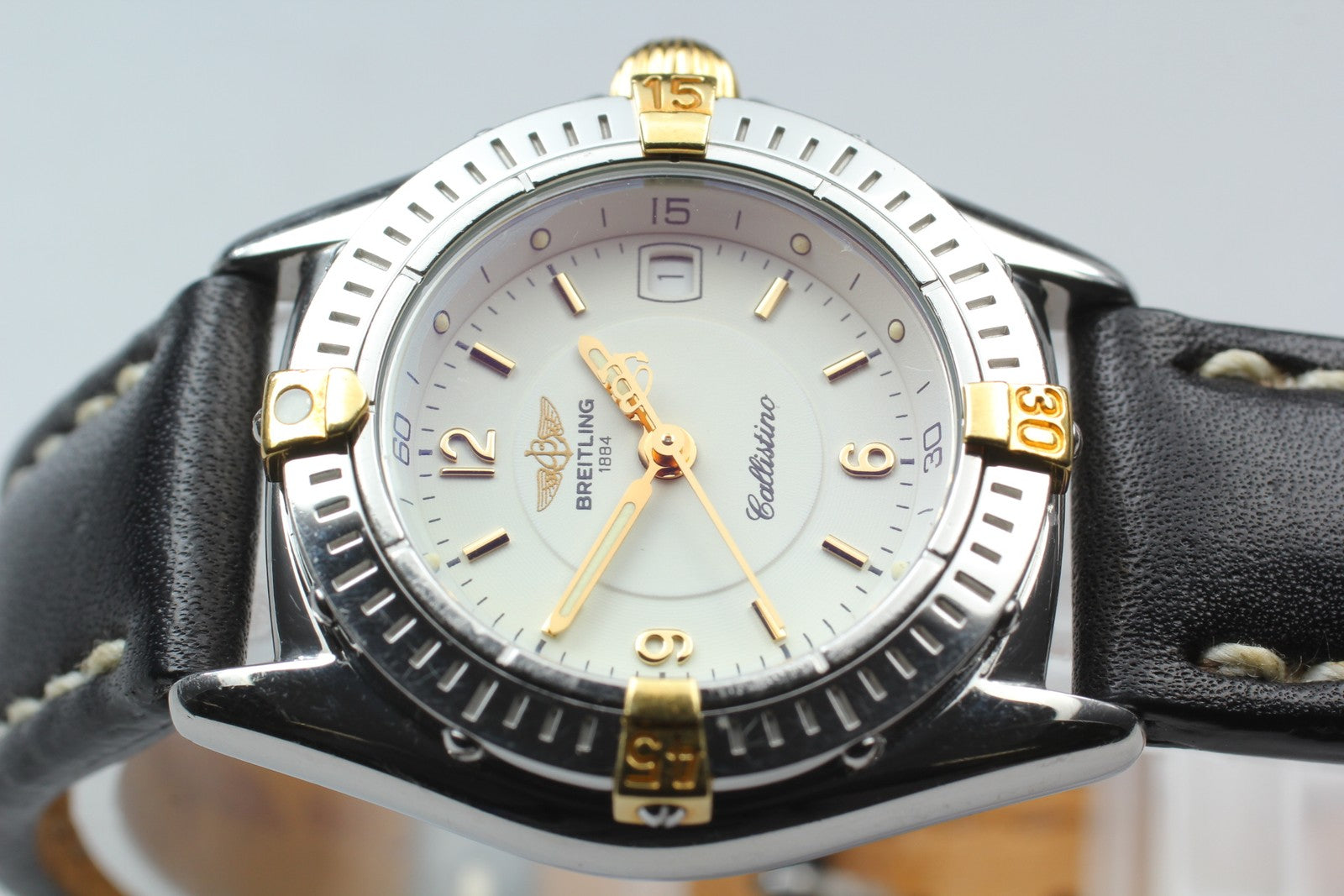 [Exc+5] BREITLING Callistino B52045 27mm Silver Black Quartz Women's Watch