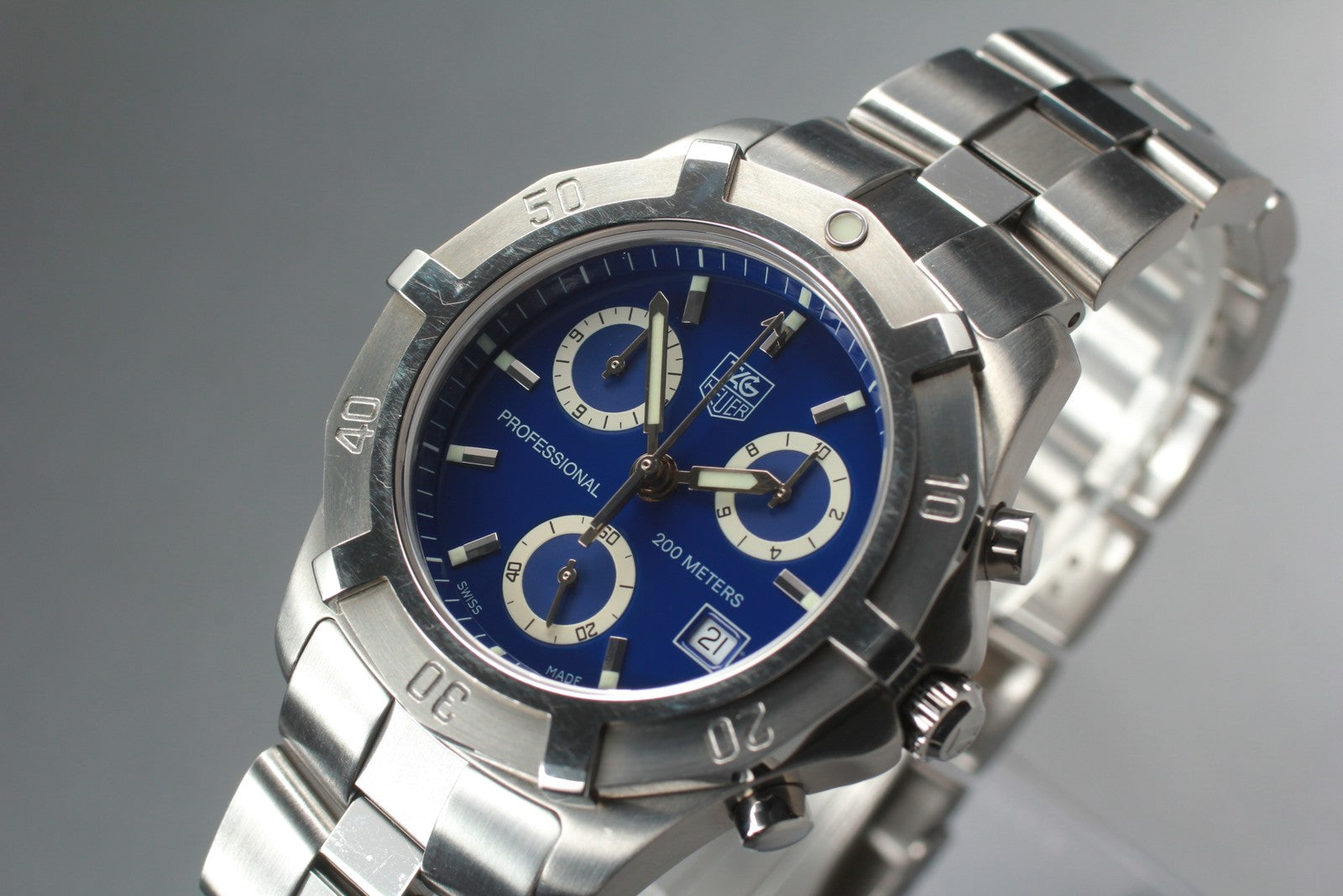 Exc+5*Box TAG HEUER TAG Heuer 2000 Exclusive CN111G Blue Quartz Men's Watch 40mm