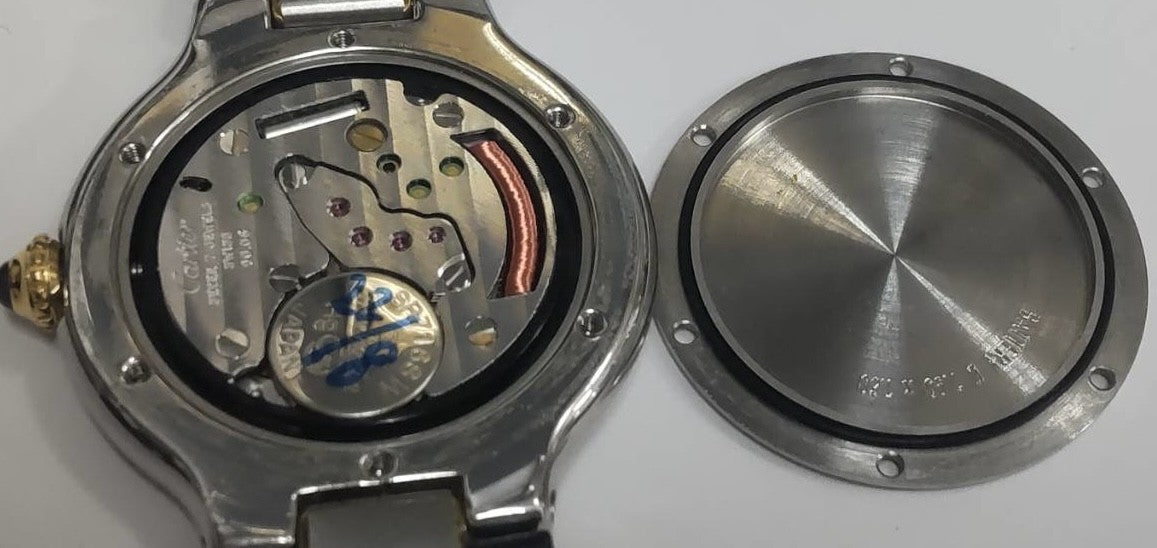 New Batt[Exc+5] Cartier Must De 21 1340 Silver Quartz Women's Watch 27mm JAPAN