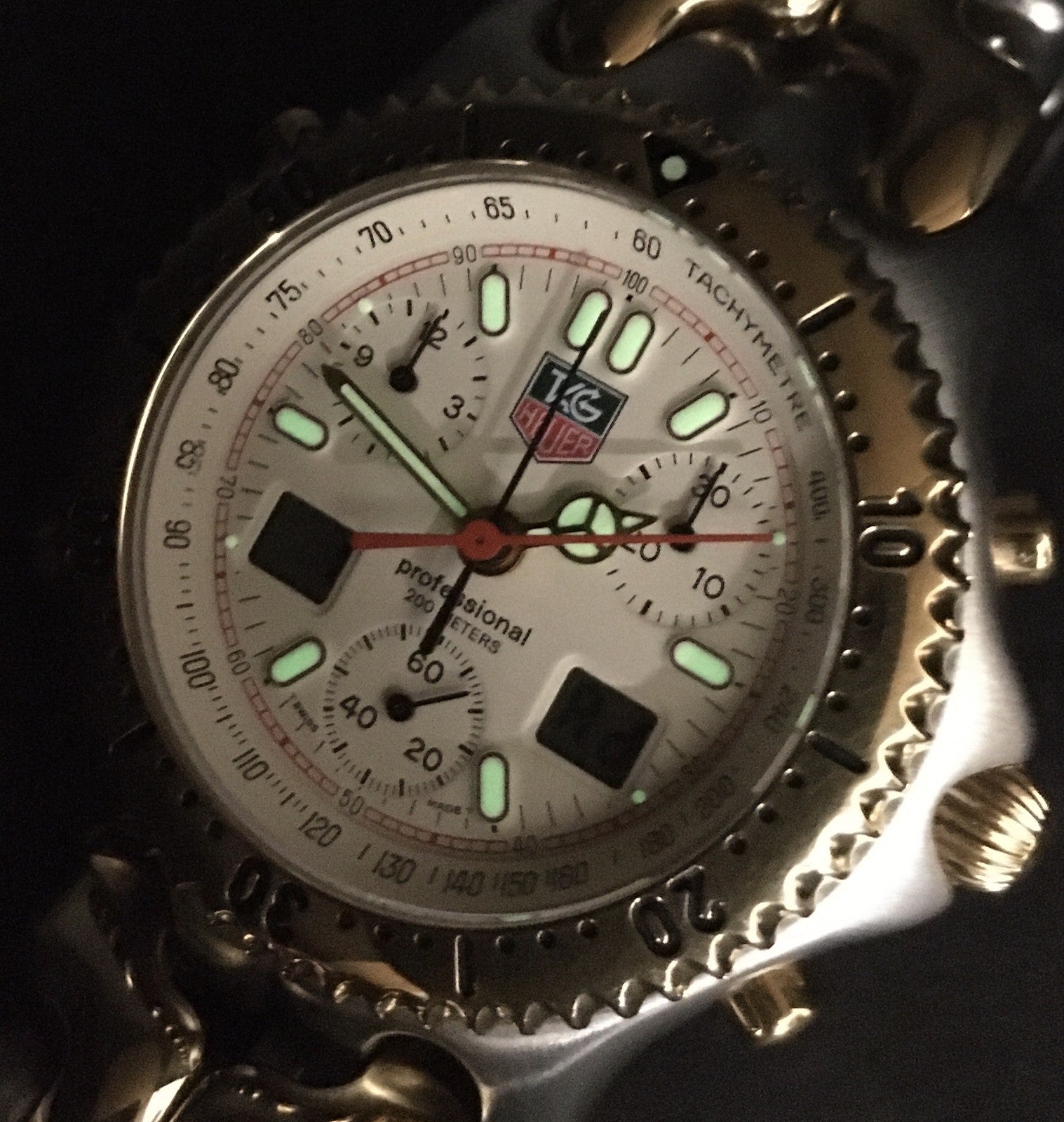 [Exc+4 Box] Vintage TAG HEUER S/el CG1123-0 Chronograph Quartz Men's Watch JAPAN