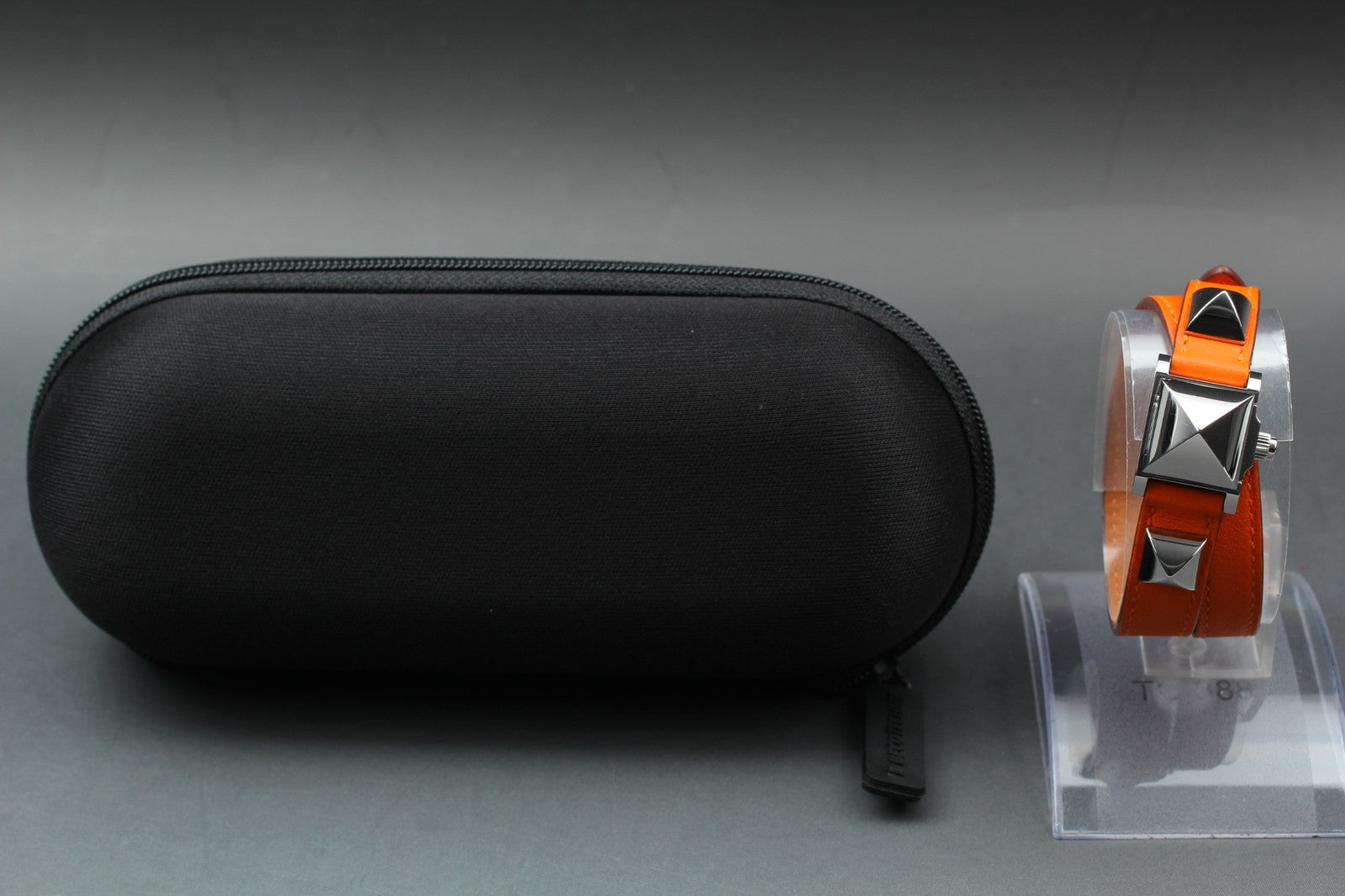 [Exc+5] HERMES Medor ME2.110 Silver Orange 17mm Woman's Watch Quartz From JAPAN