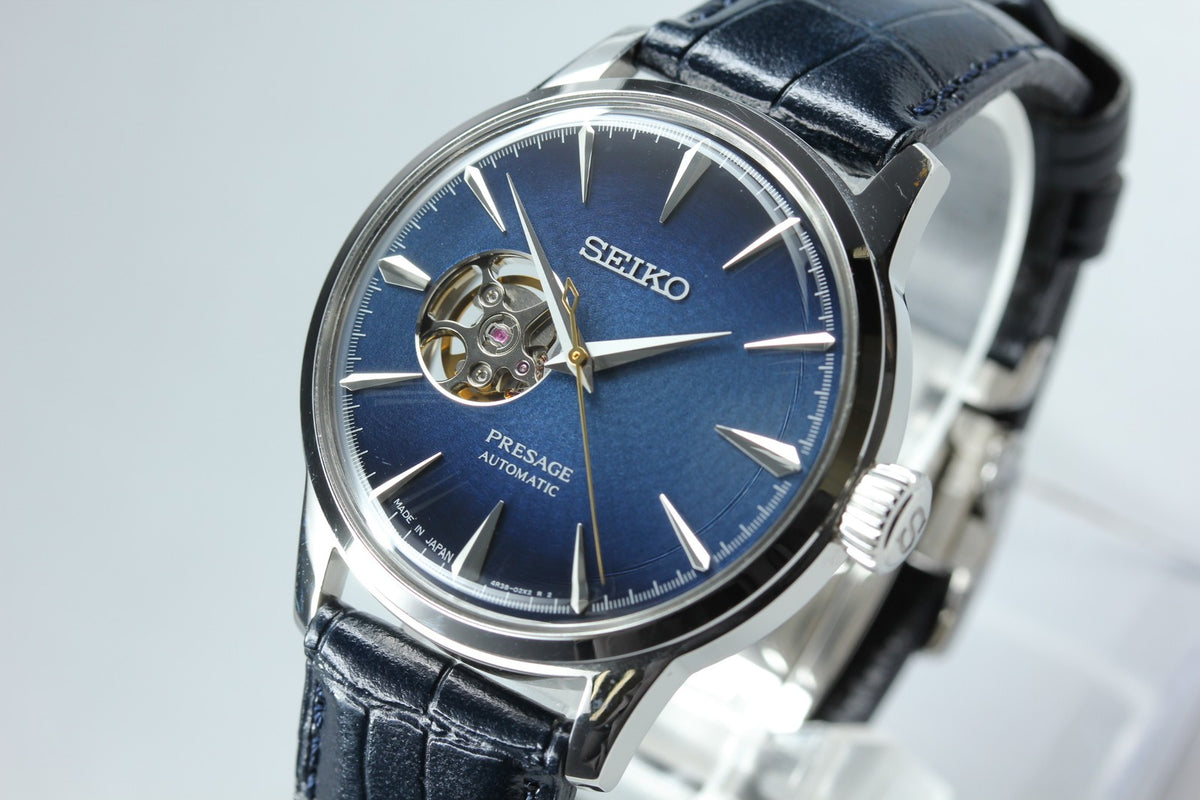 SEIKO Presage 4R38-01N0 SARY155 Automatic Blue Open heart Men's Watch 40mm JP