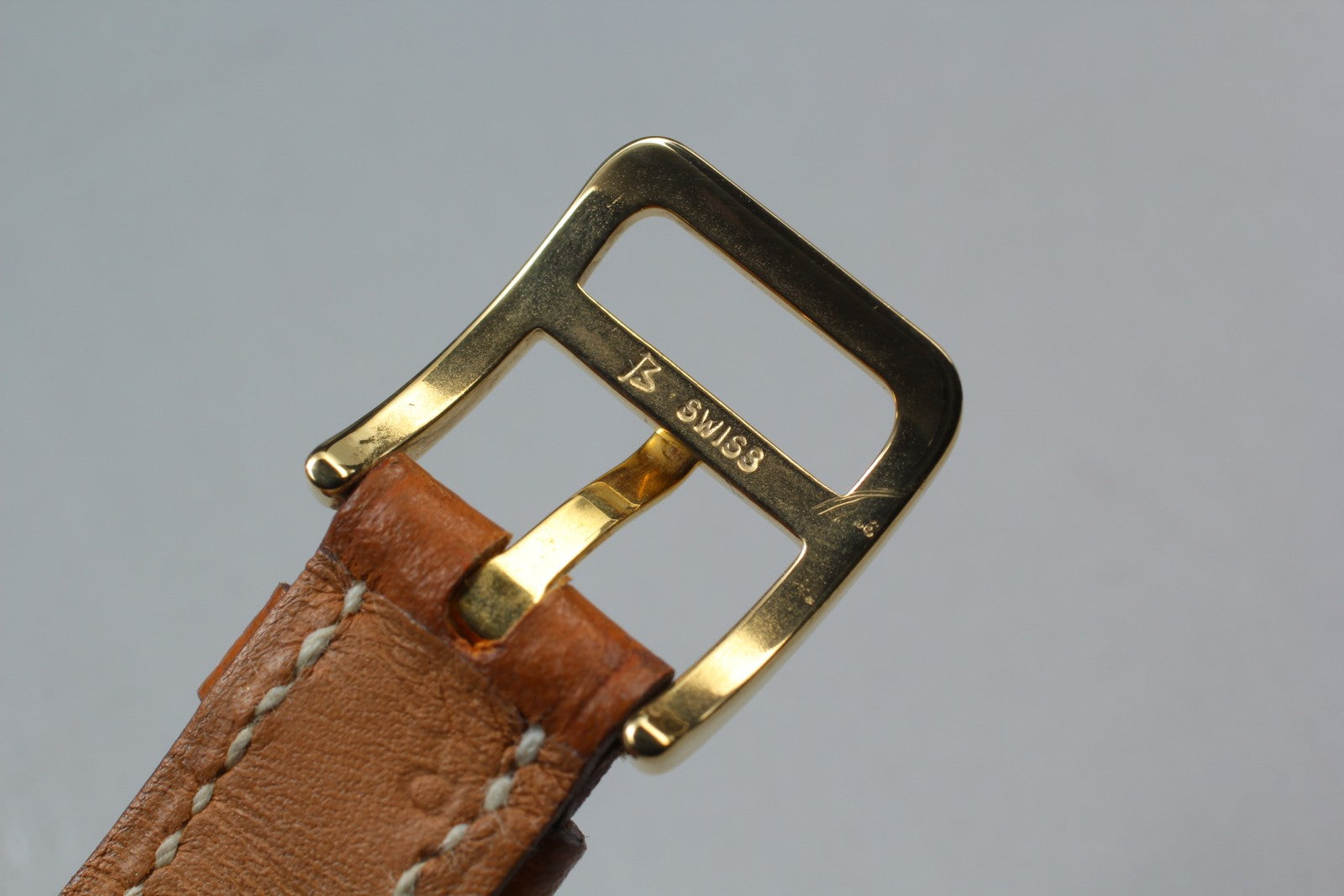 Vintage HERMES Kelly Watch Gold Brown Leather "U" Woman's Quartz Watch [Box]