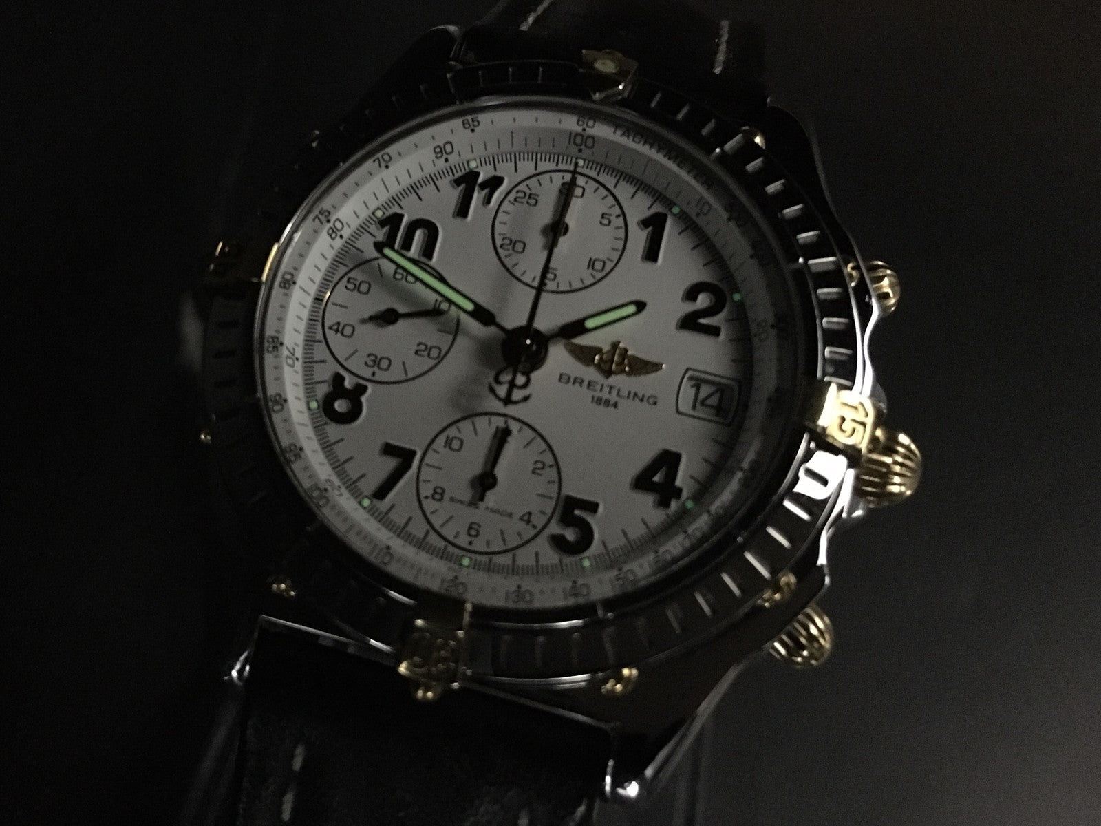 BREITLING Chronomat B13050.1 White Black 39mm Chronograph AT Men's Watch [w/Box]
