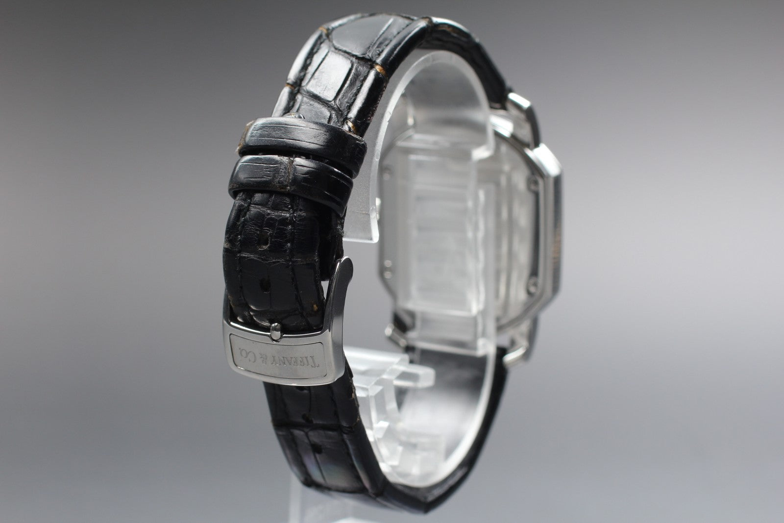 TIFFANY&Co. Mark coupe Silver Quartz Small Second Men's Watch 32mm JAPAN