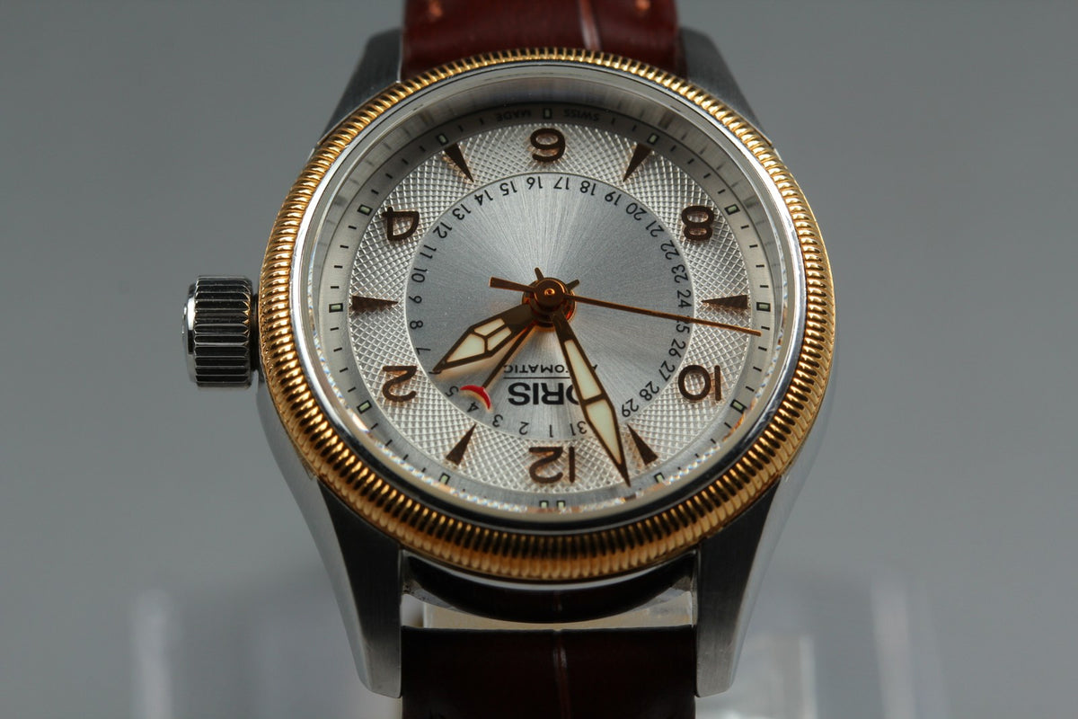 ORIS Big Crown Pointer Date 7680A Silver Dial Brown 28mm Automatic Women's Watch