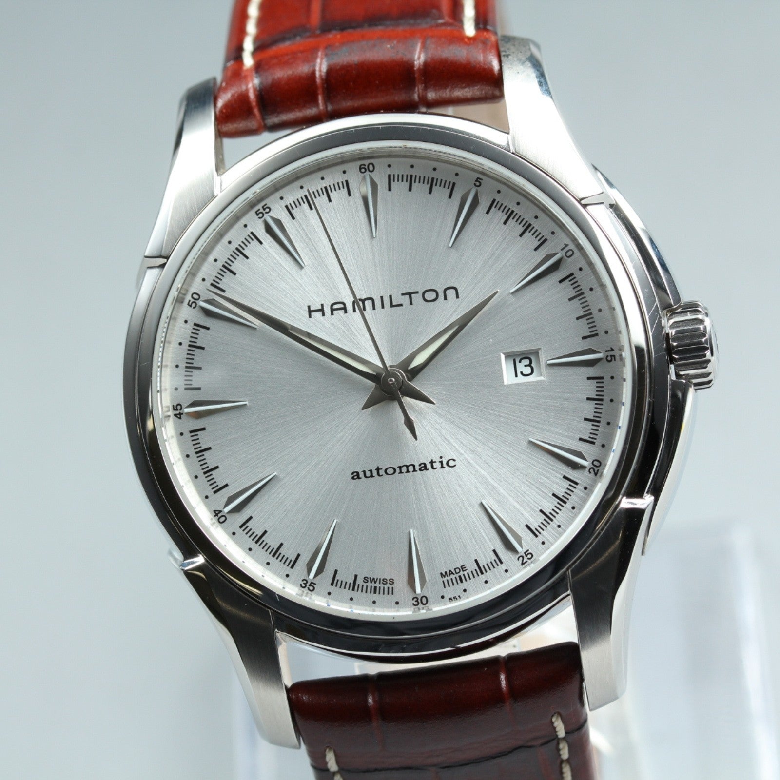 HAMILTON Jazzmaster H327150 Silver Dial Automatic Men's Watch 43mm JAPAN Box