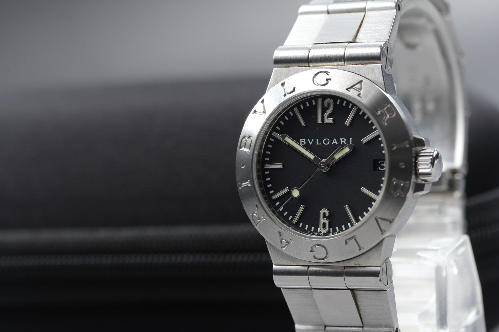New Batt BVLGARI Diagono Sports LCV29S White Quartz Ladies Watch 29mm JAPAN